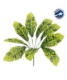 GloboStar® GREEN CROTON 78226 Τεχνητό Φυτό Κροτώνας Πράσινος - Μπουκέτο Διακοσμητικών Φυτών - Κλαδιών με Φύλλωμα Πράσινο Υ44cm